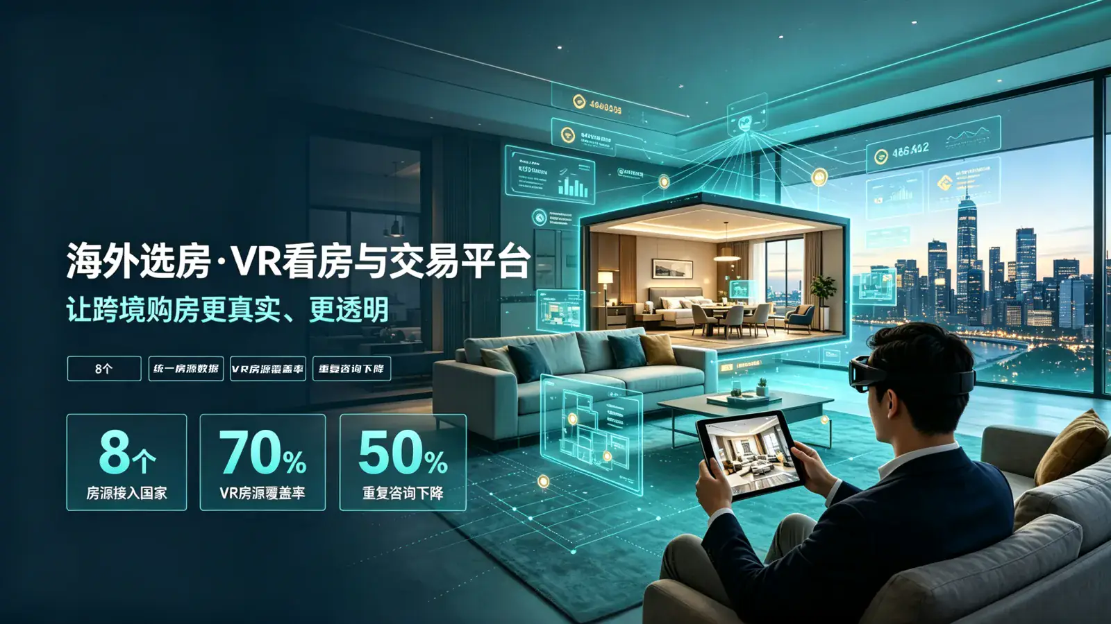 海外选房 · VR 看房与交易平台 — 优贸科技海外选房 VR 看房与跨境房产交易平台案例展示